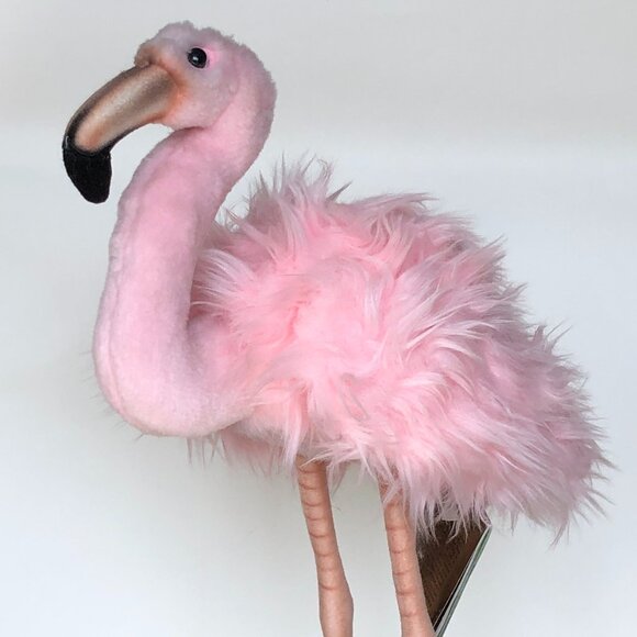 Hansa Handcrafted Flamingo, Pink 15 Inch (38 CM)  Stuffed Animal Brand New w/ - Picture 8 of 12